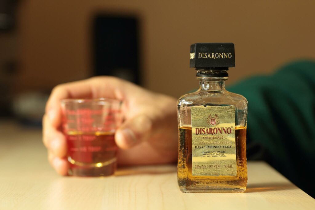 mini bottle of disaronno