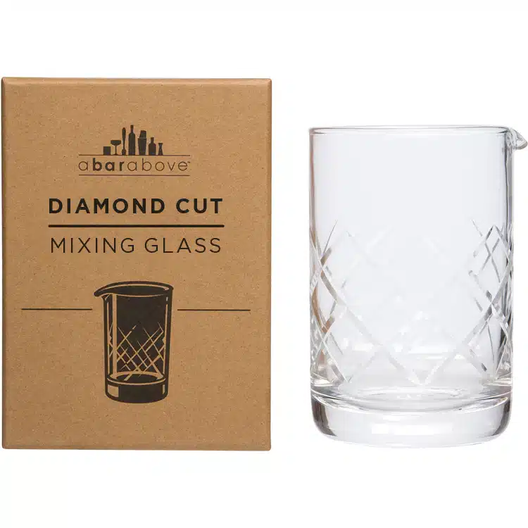ABarAbove Diamond Cut Cocktail Mixing Glass