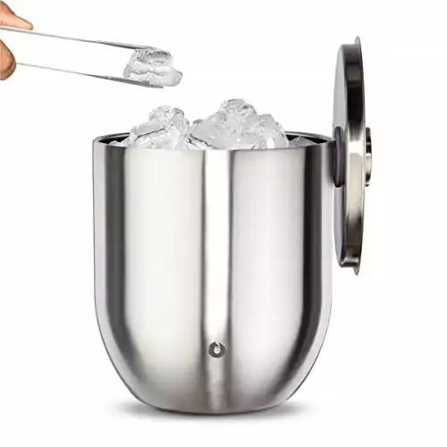 SNOWFOX Vacuum Insulated Double Wall Stainless Steel Ice Bucket
