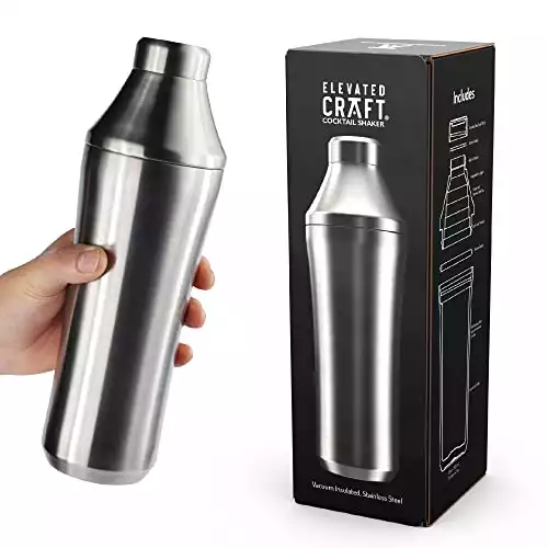 Elevated Craft Hybrid Cocktail Shaker – Premium Vacuum Insulated Stainless Steel Cocktail Shaker
