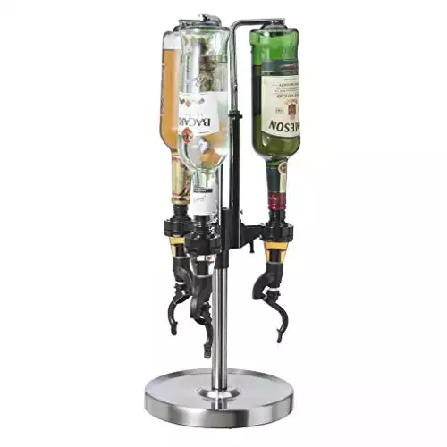 OGGI 3-Bottle Revolving Liquor Dispenser