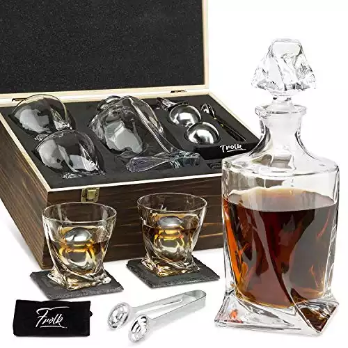 Whiskey Decanter and Stones Gift Set