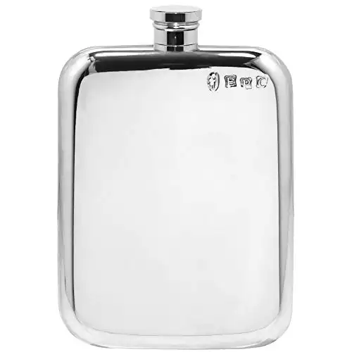 English Pewter Company 6oz Traditional Pewter Hip Flask