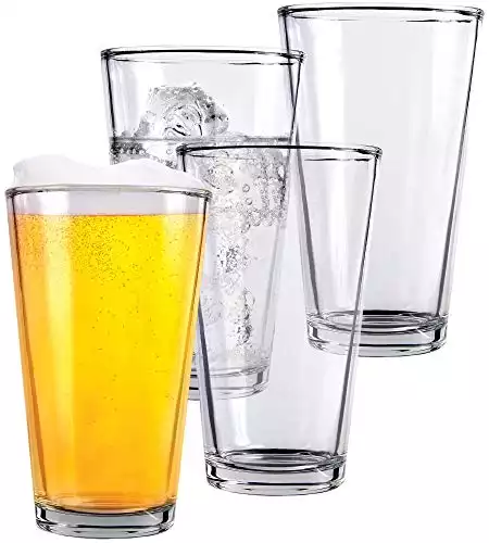 Clear Glass Beer Cups