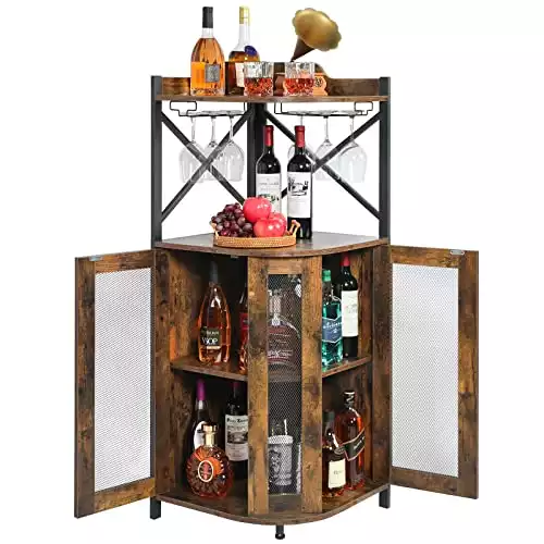 JKsmart Corner Bar Cabinet